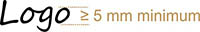 Hauteur minimum des formes en Broderie : 5mm